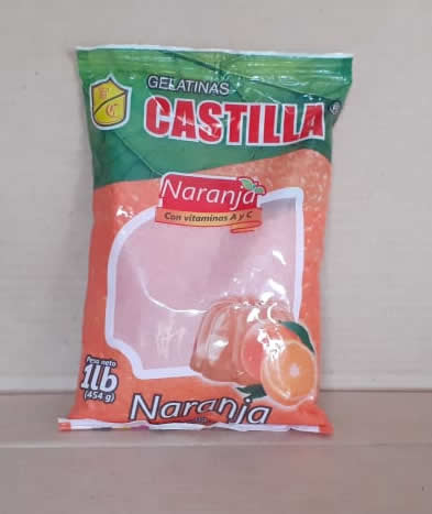 Gelatina en Polvo de Naranja Castilla Bolsa 1 libra