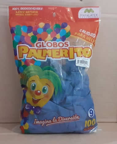 Globo Palmerito chGlobo Palmerito chapín Azul 100 unidades
