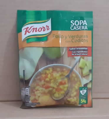 Sopa casera pollo y verduras Knorr 54g