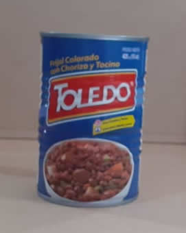 FFrijol Toledo colorado Chorizo y tocino lata 823 g