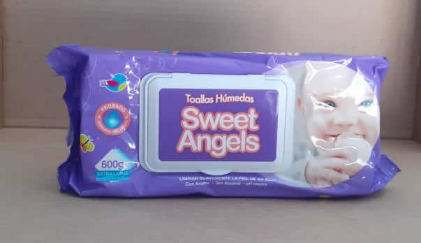 Toallas húmedas Sweet Angels 600 g extra largo