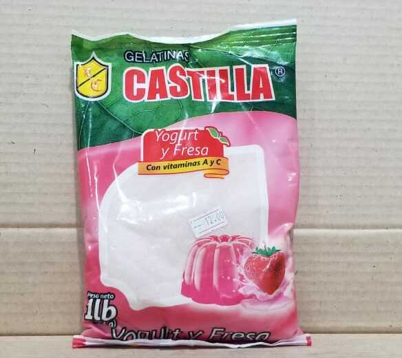 Gelatina en Polvo de Yogurt y fresa Castilla Bolsa 1 libra