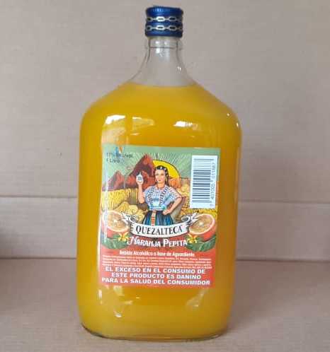 Quezalteca litro Sabor de Naranja Pepita