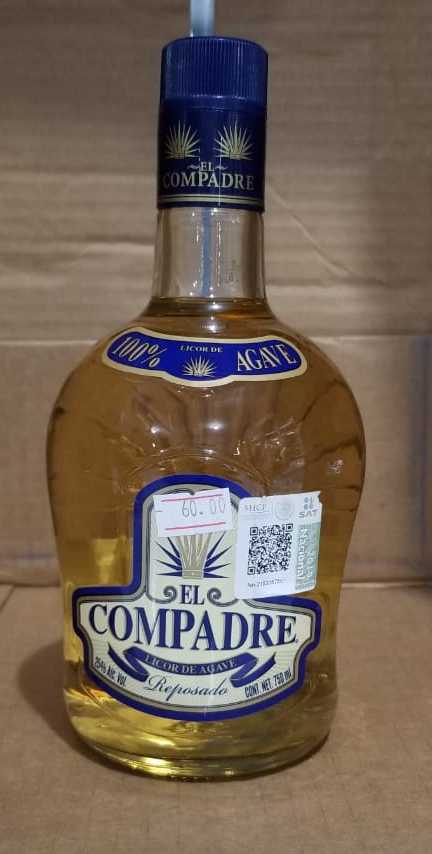 Tequila El Compadre reposado botella 750 ml